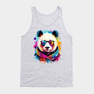 Panda Colourful - Cute Panda Bear Tank Top